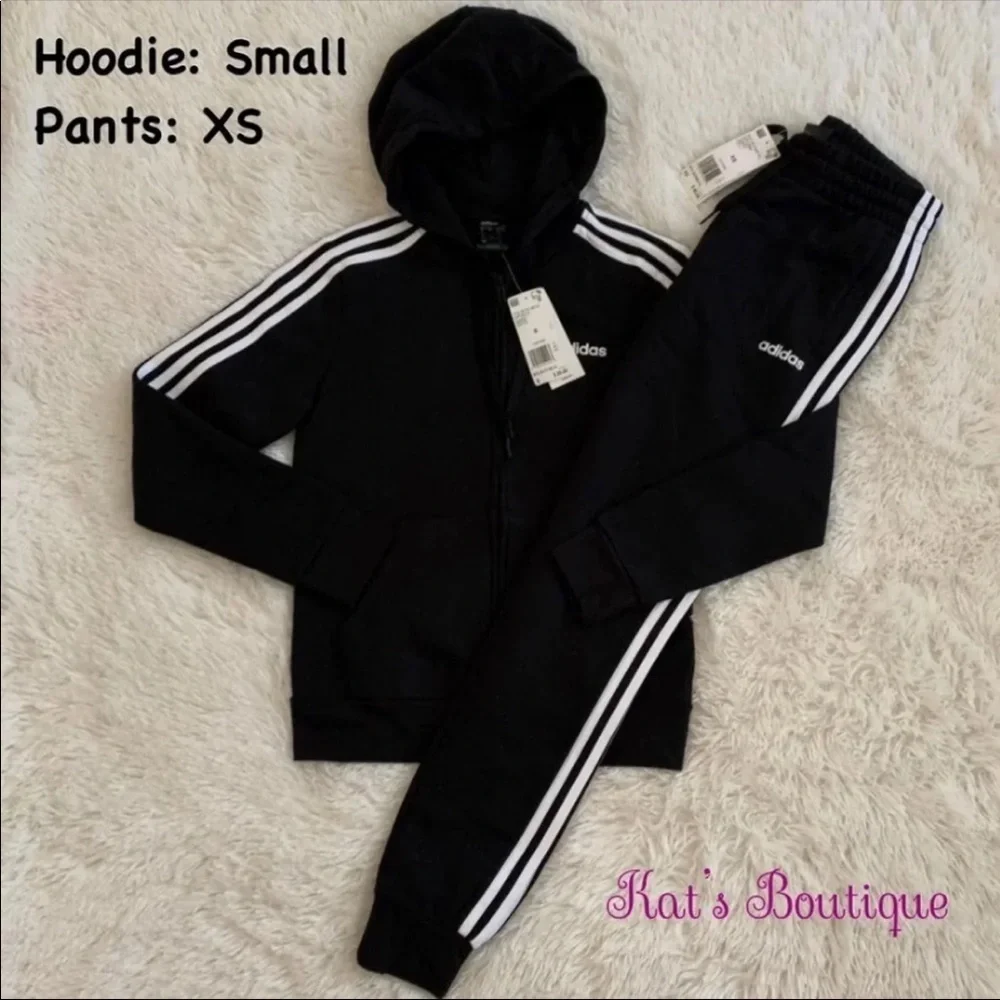 (NWT) Adidas Full-Zip Hoodie (S) Pants (XS) - Picture 9 of 9
